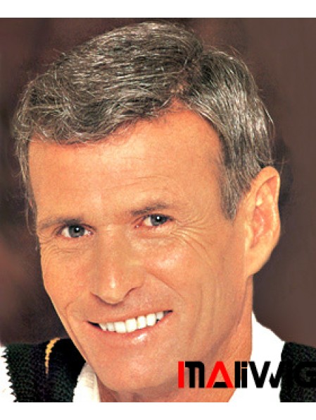 Toupee With Monofilament Short Length Straight Style