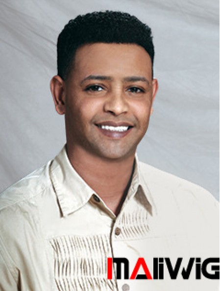 Short Straight Toupee For Older Men