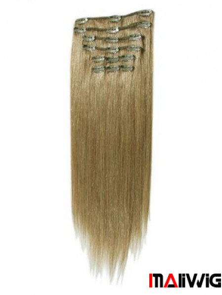 Natural Brown Straight Remy Human Hair Clip In Hair Extensions