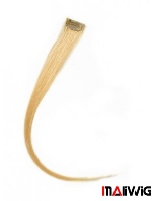 Trendy Blonde Straight Remy Human Hair Clip In Hair Extensions