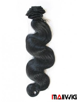 Black Wavy Style Remy Human Hair Tape In Hair Extensions