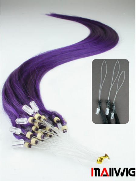 Natural Black Straight Micro Loop Ring Hair Extensions