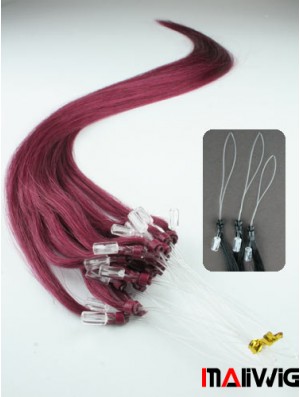 Suitable Red Straight Micro Loop Ring Hair Extensions