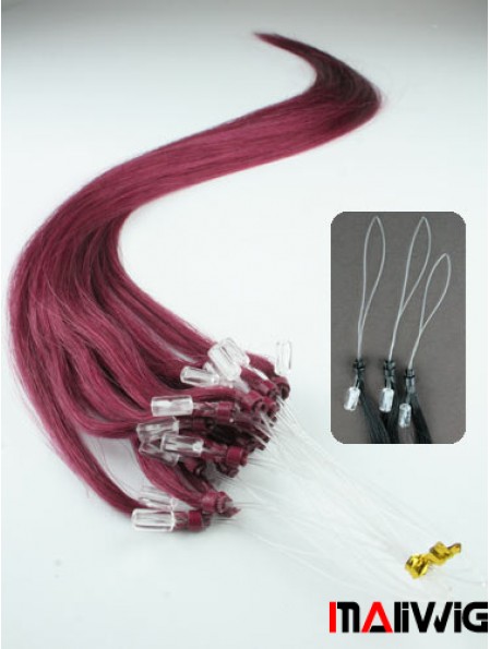 Suitable Red Straight Micro Loop Ring Hair Extensions
