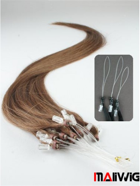 Style Brown Straight Micro Loop Ring Hair Extensions