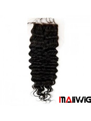 Sleek Black Long Wavy Lace Closures
