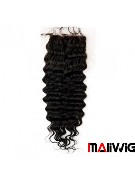 Sleek Black Long Wavy Lace Closures
