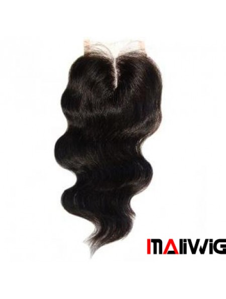 High Quality Black Long Wavy Lace Closures