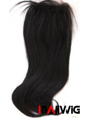 Modern Black Long Straight Lace Closures