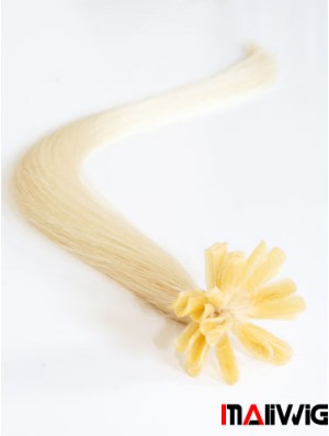 Blonde Straight Gorgeous Nail/U Tip Hair Extensions