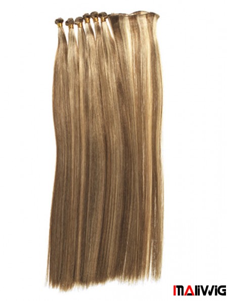 Straight Remy Human Hair Blonde Trendy Weft Extensions
