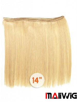 Straight Remy Human Hair Blonde Style Weft Extensions