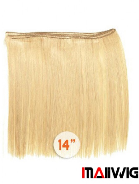 Straight Remy Human Hair Blonde Style Weft Extensions