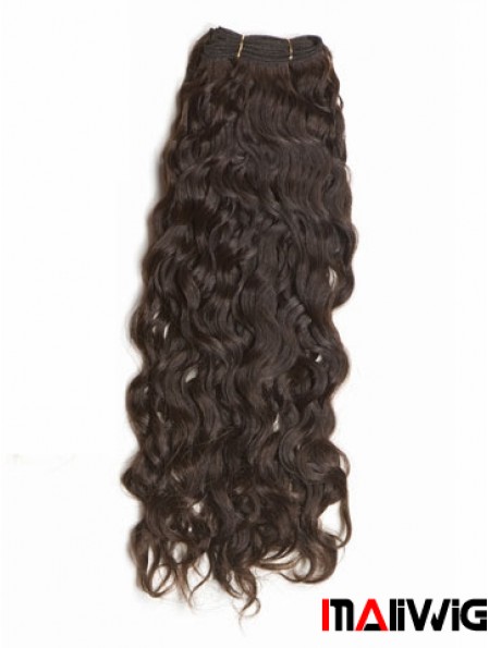 Curly Remy Human Hair Brown New Weft Extensions