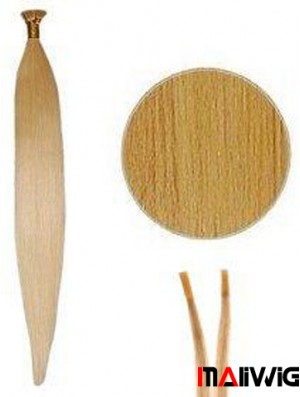 Blonde Straight Stick/I Tip Hair Extensions