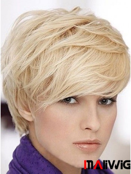 Short Straight Human Hair Wig With Capless Short Length Boycuts