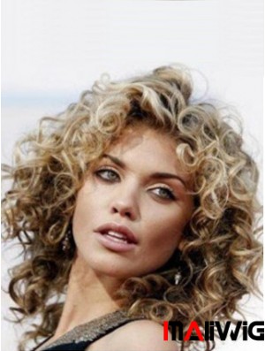 Human Hair Wigs Shoulder Length Brown Color Classic Cut