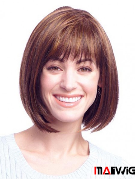 Human Hair Bob Wigs With Monofilament Bobs Cut Chin Length