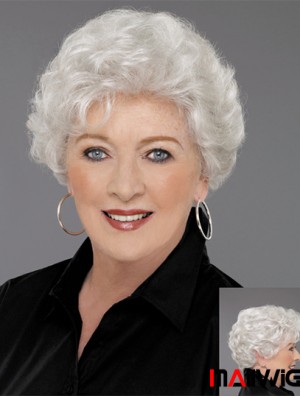 Durable Human Hair Short Wigs For Older Women