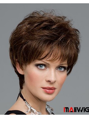 Stylish Curly Human Hair Short Wig for Women
