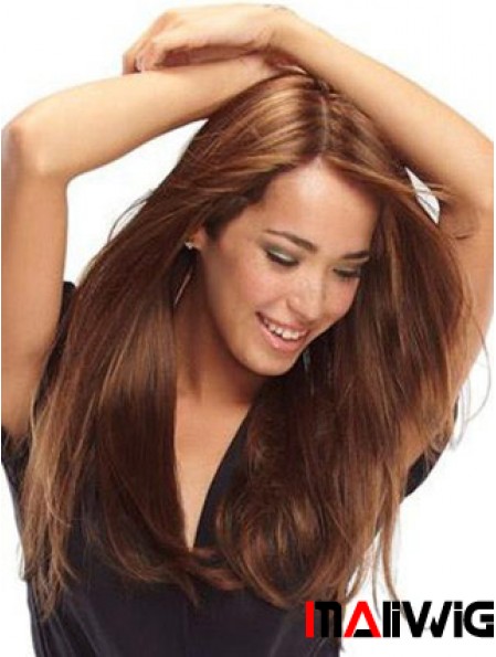 Human Hair Wigs Monofilament Cap Auburn Color 100% Hand Tied