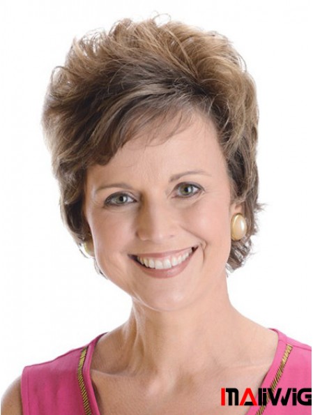 Short Wavy 100% Hand-tied Wigs For Sale UK