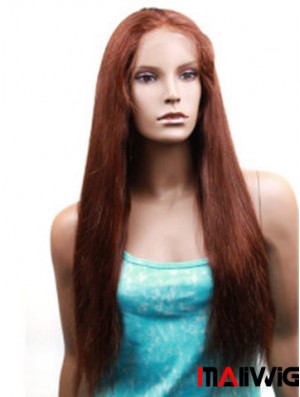 Yaki Straight Human Hair With Monofilament Yaki Style Long Length