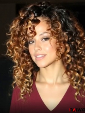 Top Long Brown Kinky Capless Wigs Top Long Brown Kinky Capless Wigs