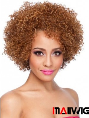 African American Afro Wigs Chin Length Kinky Style Layered Cut