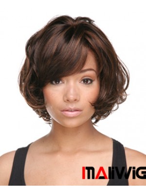 Auburn Chin Length Bobs Capless Synthetic Hair Styles For Black Woman