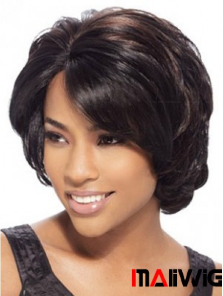 Wavy Layered Chin Length Brown Trendy Lace Front Wigs