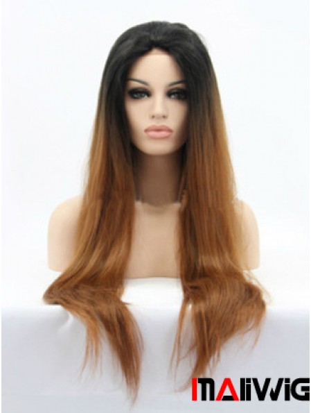 Natural 26 inch Long Straight Wigs For Black Women