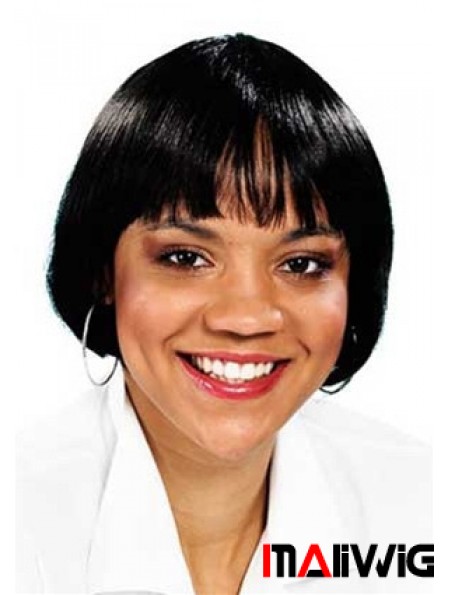Short Black Straight Bobs New African American Wigs