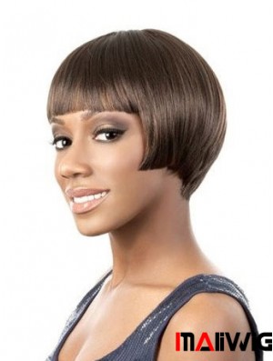 Lace Front Short Yaki Brown Amazing Bob Wigs