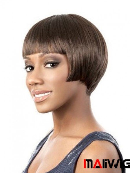 Lace Front Short Yaki Brown Amazing Bob Wigs