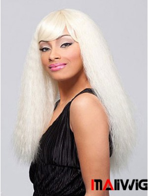 Long Blonde Straight With Bangs Top African American Wigs