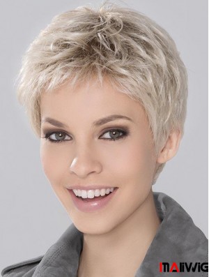Durable Platinum Blonde Short Wigs For Women
