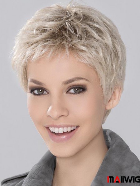 Durable Platinum Blonde Short Wigs For Women