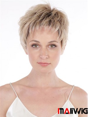 6 inch Wavy Top Boycuts Lace Front Synthetic Wigs