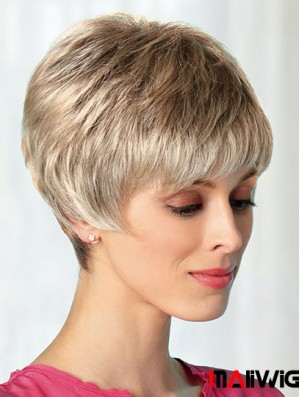 Boycuts Blonde 8 inch Best Short Wigs