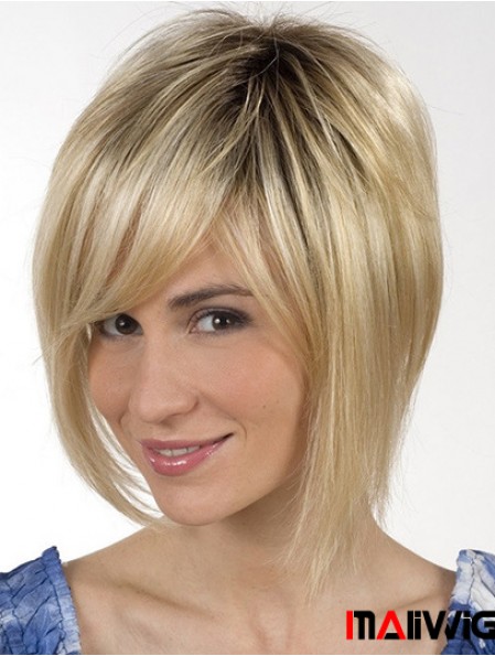 Chin Length Blonde Great 8 inch Straight Bob Wigs