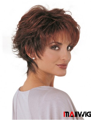 Fashion Synthetic Wigs Classic Cut Short Length Auburn Color