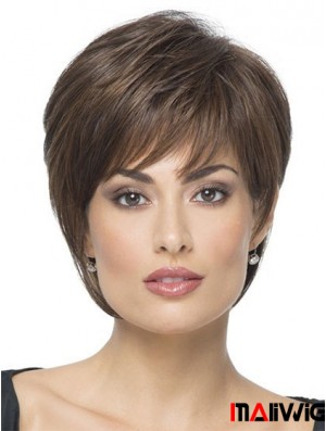 Short Boycuts Straight Brown Hairstyles Synthetic Wigs