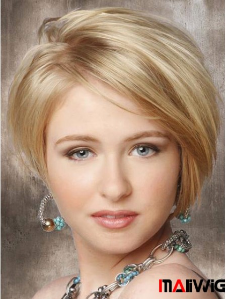 Glueless Lace Front Wigs For Chin Length Straight Style Synthetic Wigs