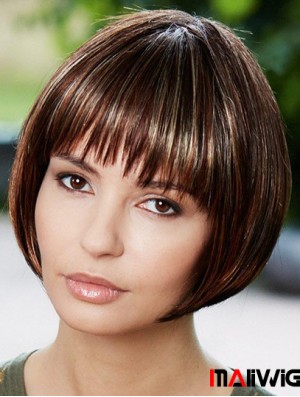 Best Synthetic Wigs For Women With Straight Hair Style Brown Color