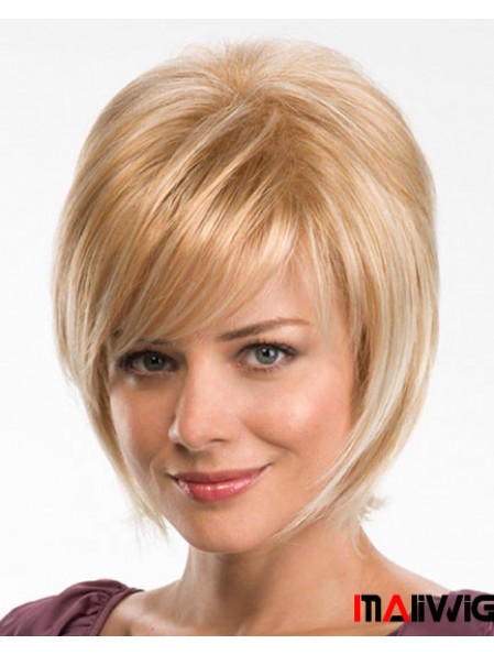 Straight Layered 10 inch Blonde Fabulous Synthetic Wigs