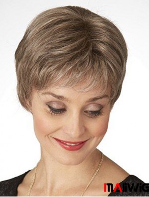Good Brown Short Straight Classic Lace Front Wigs
