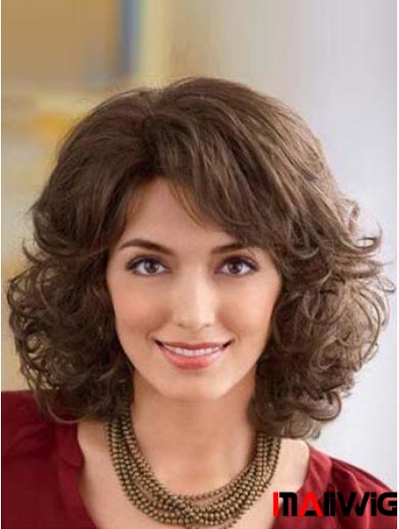 Wavy Brown Top Shoulder Length Classic Wigs