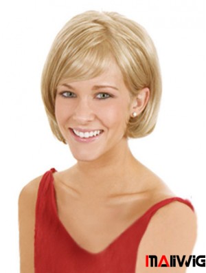 Lace Front Chin Length Straight Blonde High Quality Bob Wigs