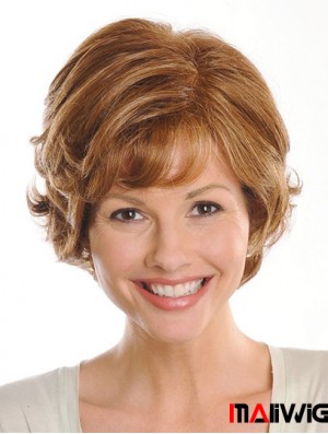 Brown Chin Length Wavy Layered 9 inch Exquisite Medium Wigs